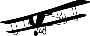 Biplane vector image