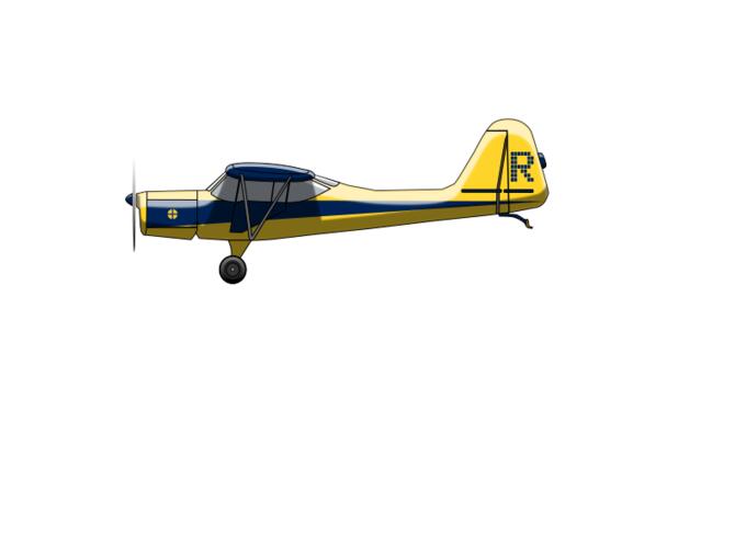 Airplane with a propeller