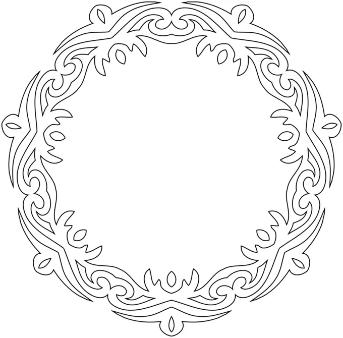 Decorative Frame Line Art