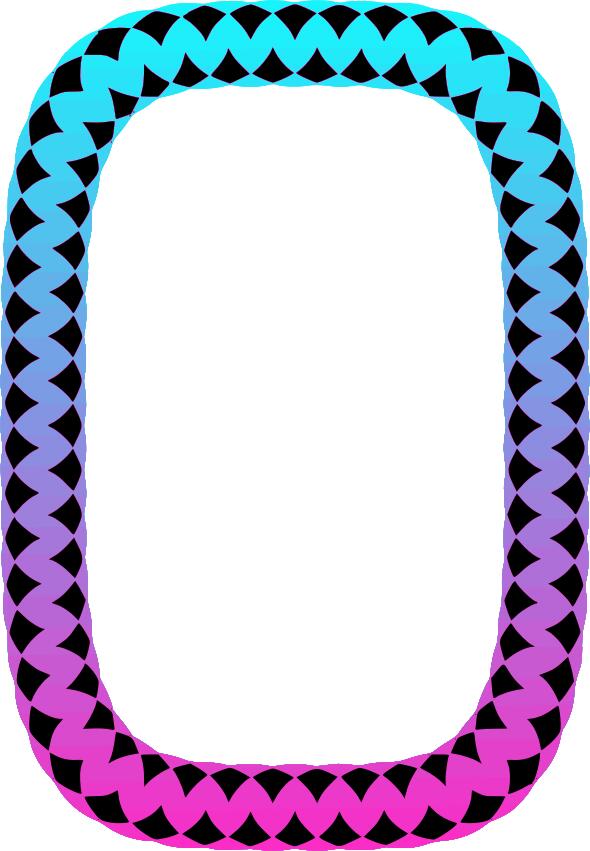 Rectangular zigzag frame