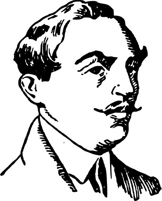 Portrait of a man with mustache