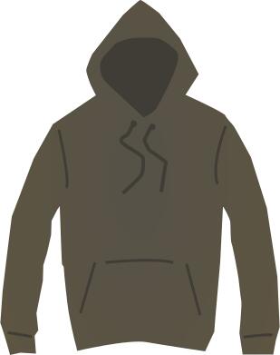 Brown hooded jumper clip art