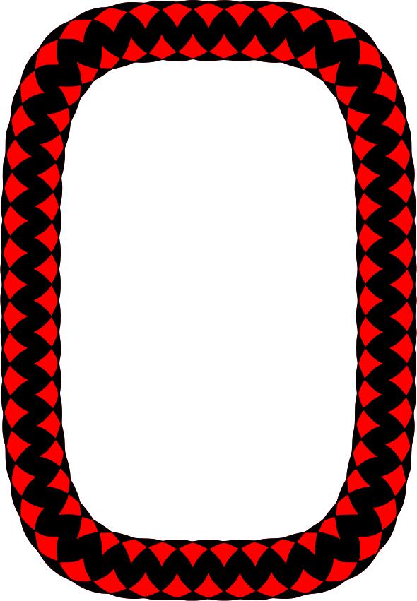 Red rectangular frame