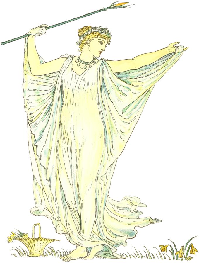 Lady picking flowers in pastel colored dress