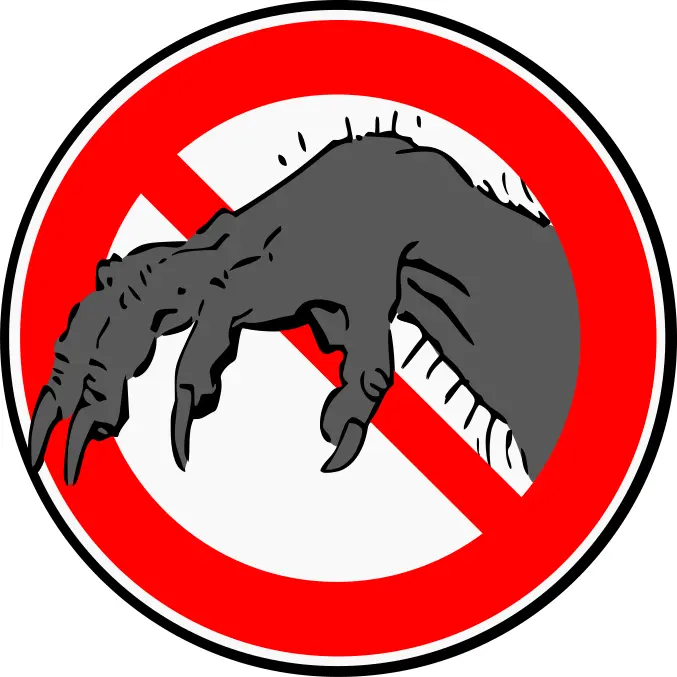 Funny do not touch sign