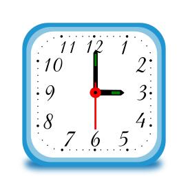Three o'clock on wall clock