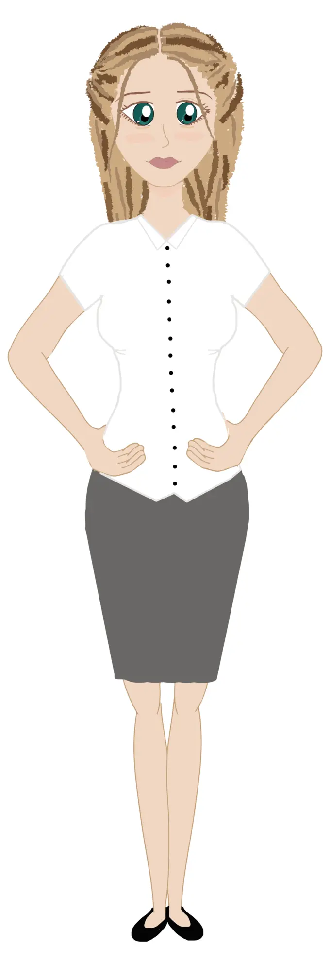 Woman with hands on hips