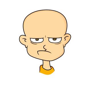 Face of an angry man