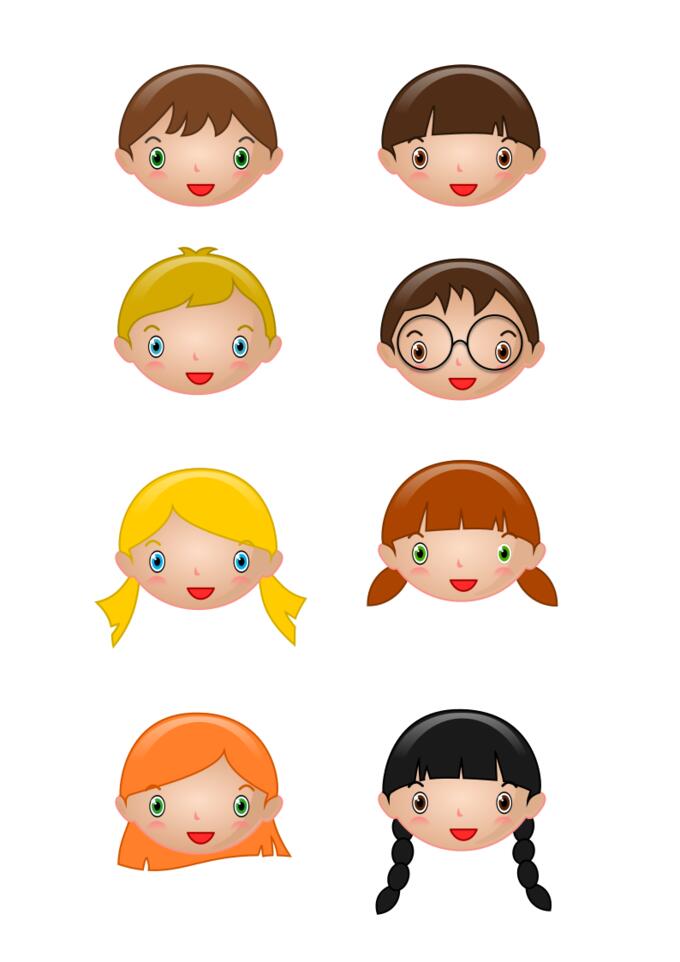 Collection of children's faces