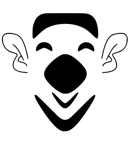 Laughing bearded face