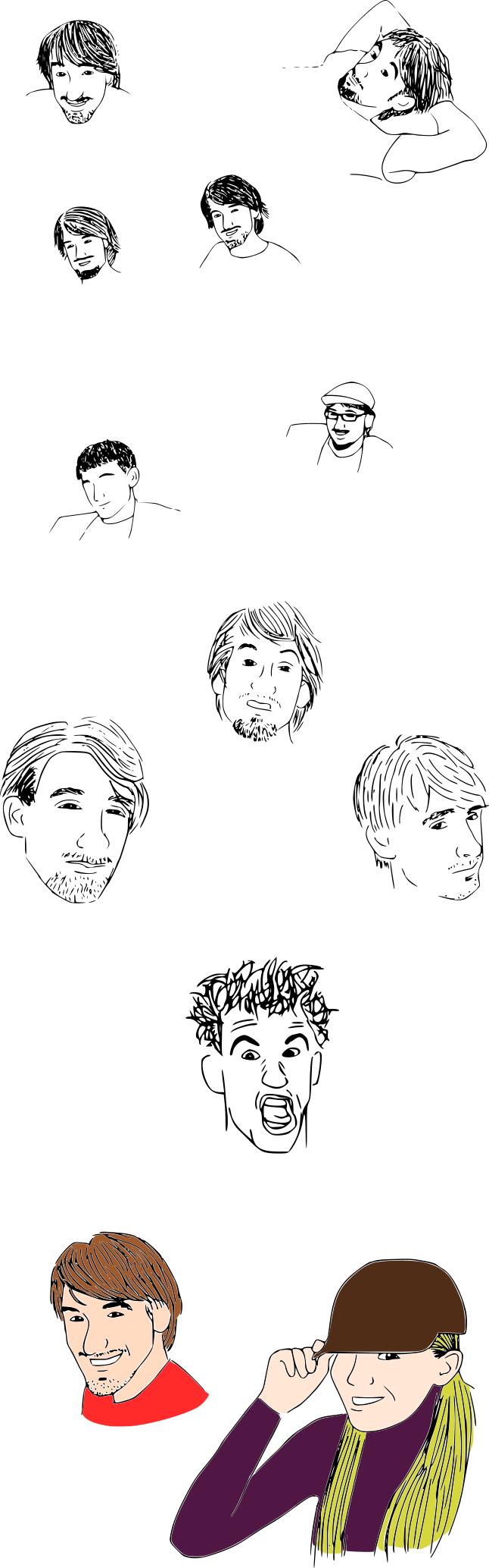 Collection a different faces