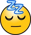 Sleeping face emoticon