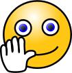 Hand waving smiley