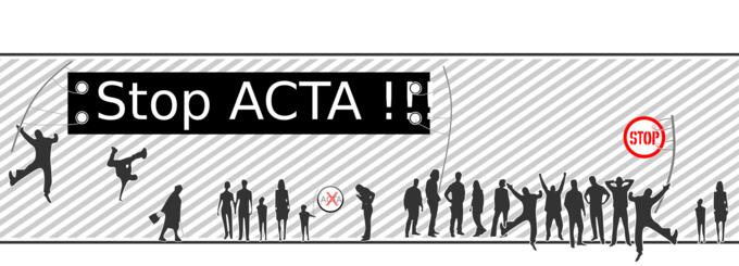 Stop ACTA protest sign