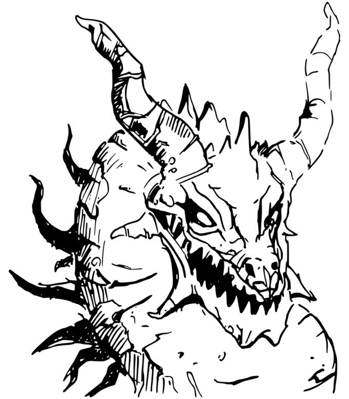 Ancient dragon head
