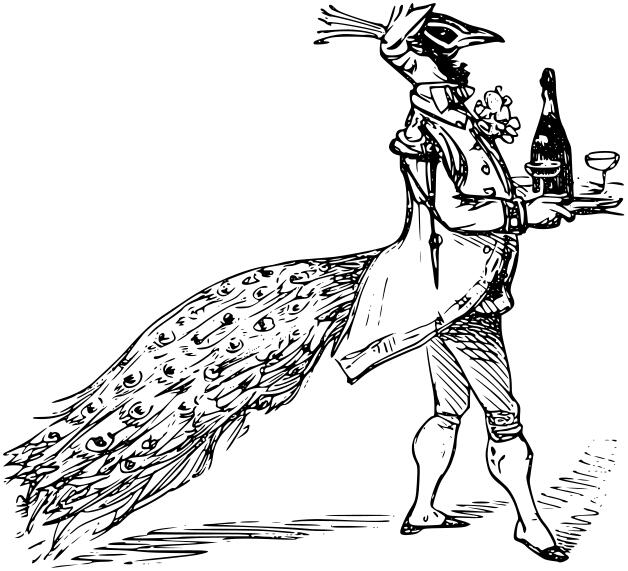 Peacock servant