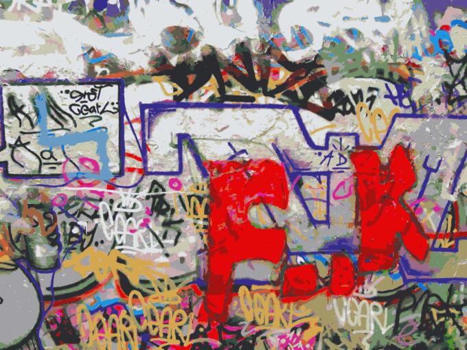 Berlin Wall at Mauerpark vector drawing