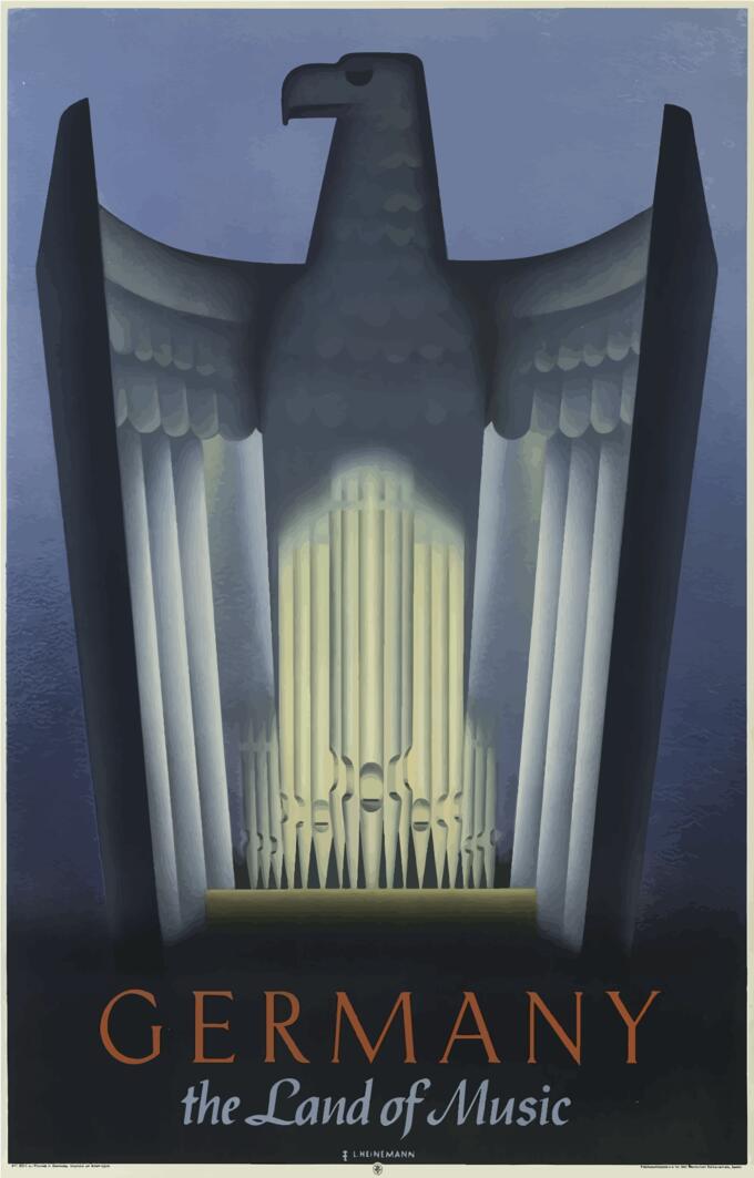 Vector graphics of German vintage travel poster