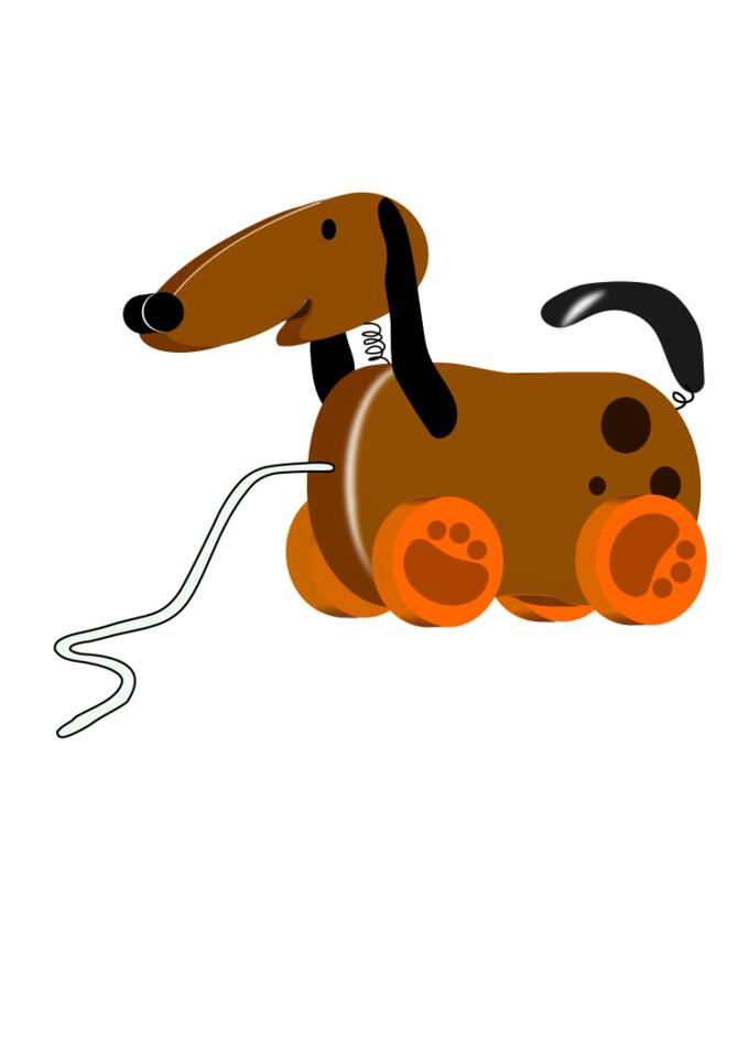 Dog pull toy vector image