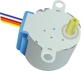 Drawing of stepper motor in color