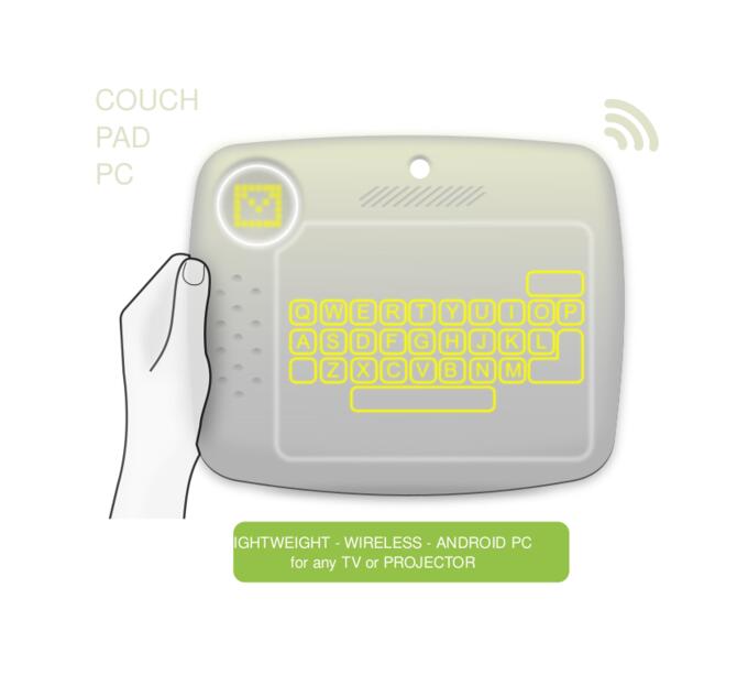 Drawing of ligthweight PC for use with TV