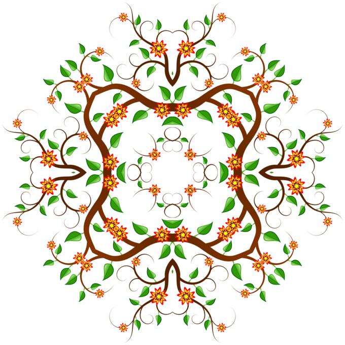 Floral ornament vector clip art