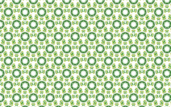 Seamless pattern with green leaves