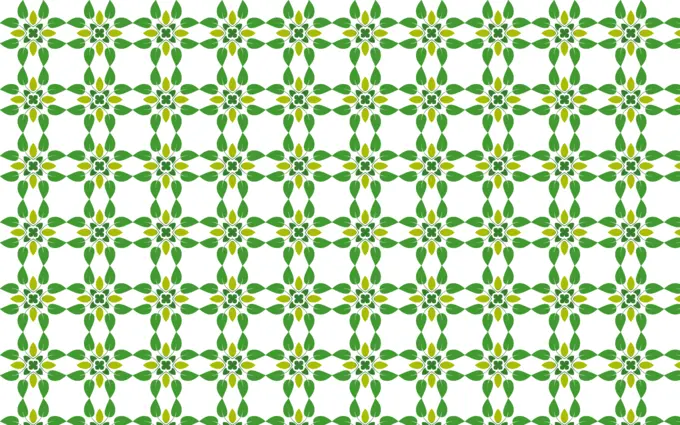 Decorative wallpaper with leaves