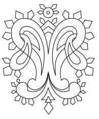 Paisley flourish design vector image