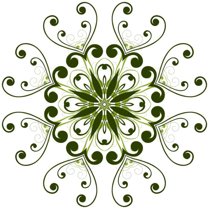 Decorated flower with petals in triangle shape clip art