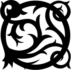 Vector drawing of round ornamental decoration