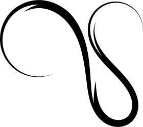 Drawing of a swirling line