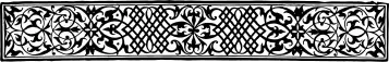 Drawing of rectangular black and white ornamental banner