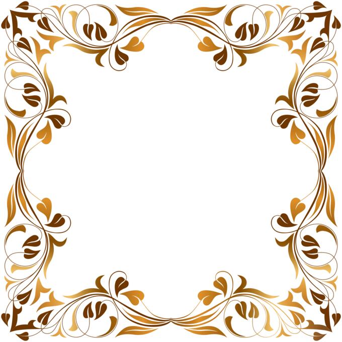 Floral frame vector drawing