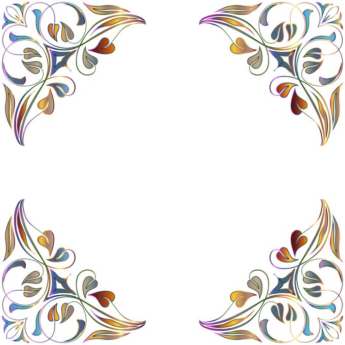 Vector image of floral decorations