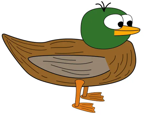 Cartoon young duck vector graphics