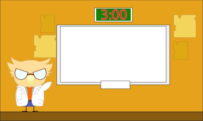 Image of teacher in front of a blackboard