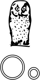 O is for Owl alphabet learning guide clip art