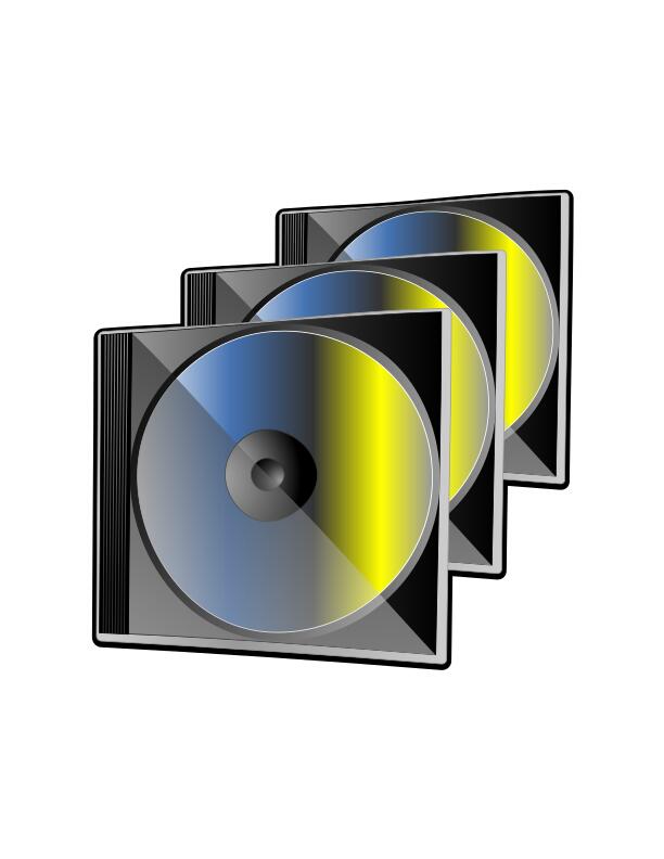Group of 3 compact discs vector image