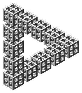 Vector drawing of impossible triangle