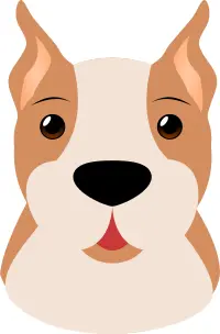 Cartoon image of dog's head