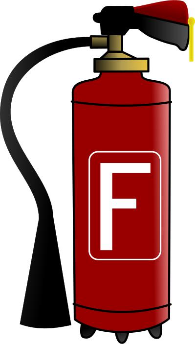 Red fire extinguisher drawing