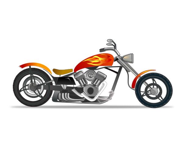 Chopper color clip art
