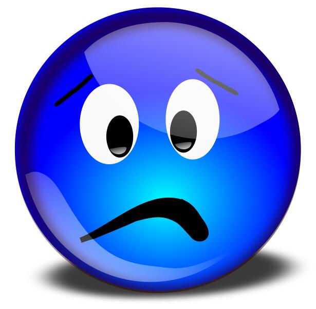 Image of blue confused smiley