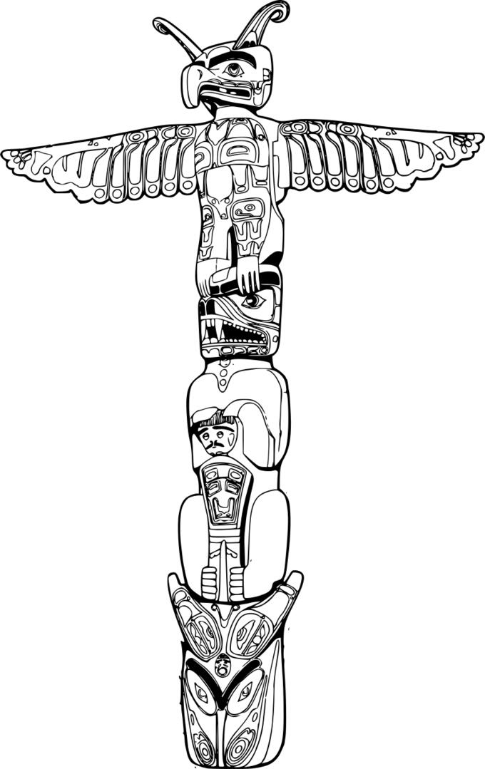 Totem pole vector graphics