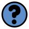 Round link sign with a question mark color illustration
