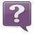 Vector image of purple shaded question mark