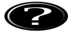 Vector graphics of squashed question mark button