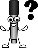 Mike the mic asking a question vector clip art