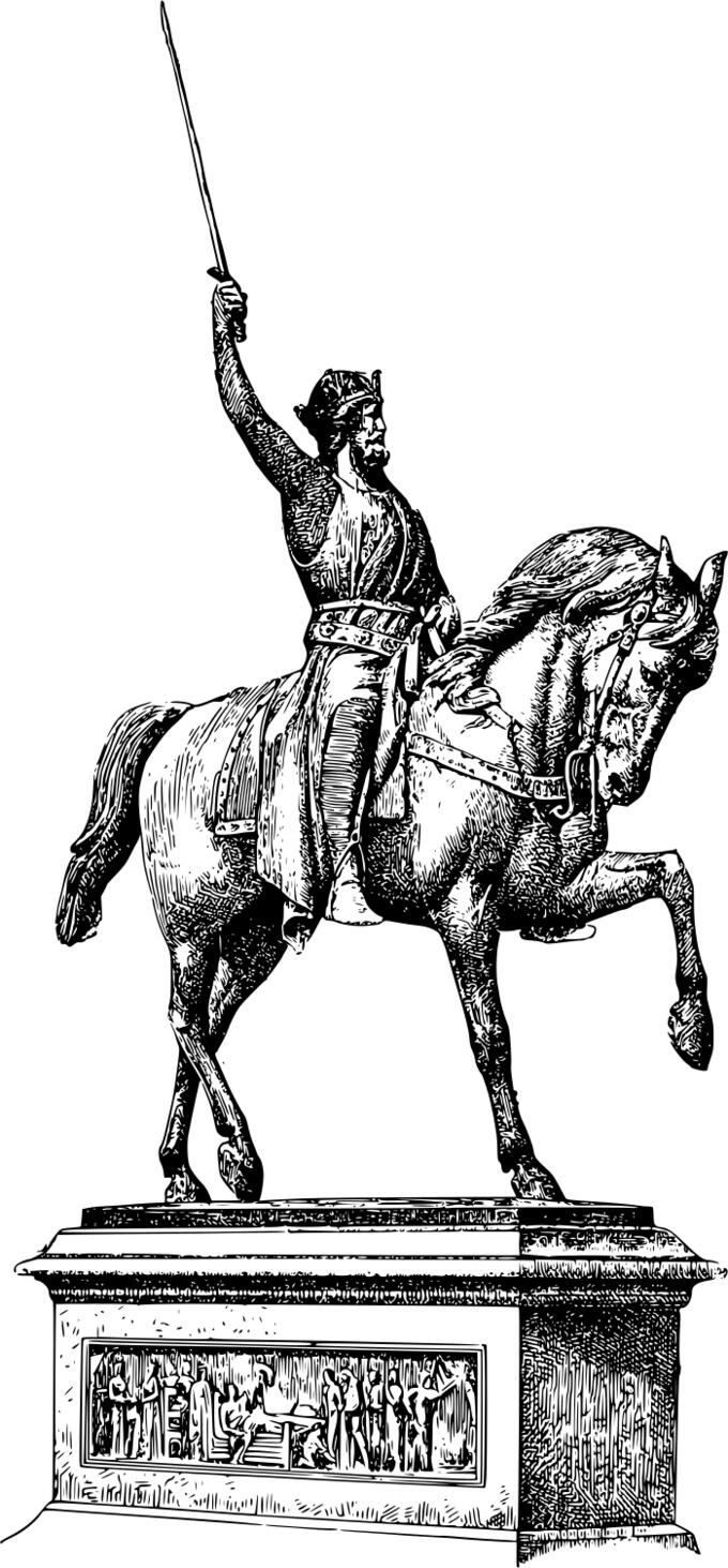 Richard Coeur de Lion statue vector drawing